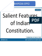 Salient Features of Indian Constitution.: Abhipedia Epfo