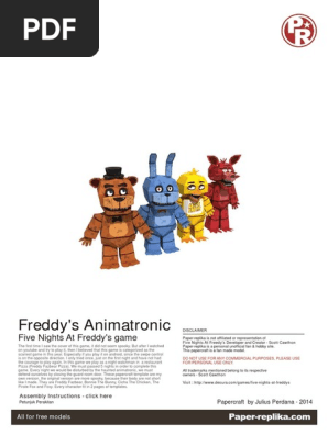 Five Nights at Freddys Papercraft