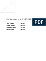 09 - CE - Activities and Risk Points - PM - 07 - Produits Et Tarifs