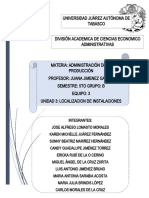 Admon Produccion Unidad 3 Localización de Instalaciones