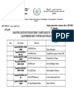 Calendrier Des Examens Master S3 GFCF 2020