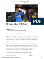 My Inspiration - MS Dhoni - LinkedIn PDF