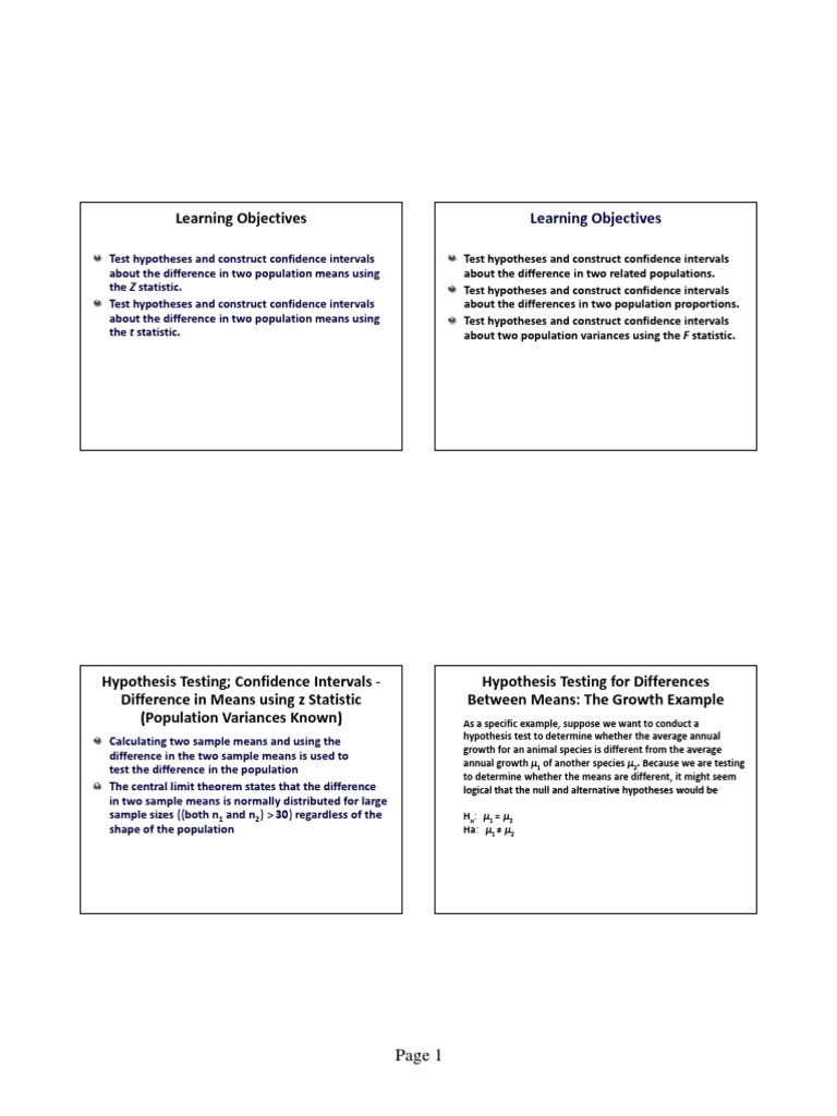 Lecture 5 PDF | PDF | Statistical Hypothesis Testing | Student's T Test
