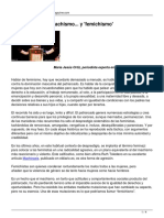 Machismo Micromachismo y Femichismo PDF