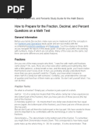 How To Prepare For The Fraction, Decimal, and Percent Questions On A Math Test