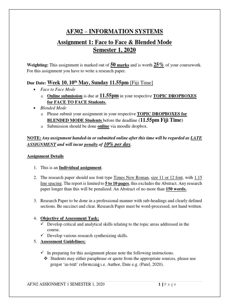 AF302 Assignment 1 - Individual PDF | PDF | Turnitin | Plagiarism