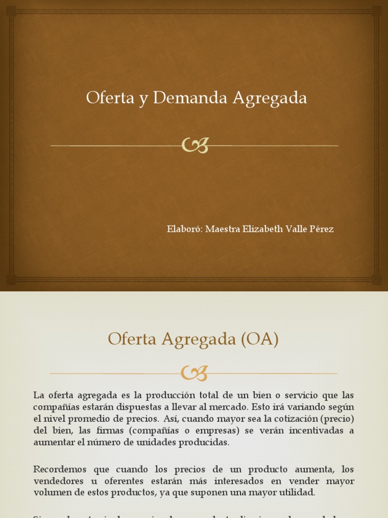 Oferta y Demanda Agregada | PDF | Oferta (economía) | La demanda agregada