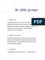 Periodic Table Groups: 1-Alkali Metals