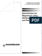 Specification For Magnesium Alloy Welding Electrodes and Rods