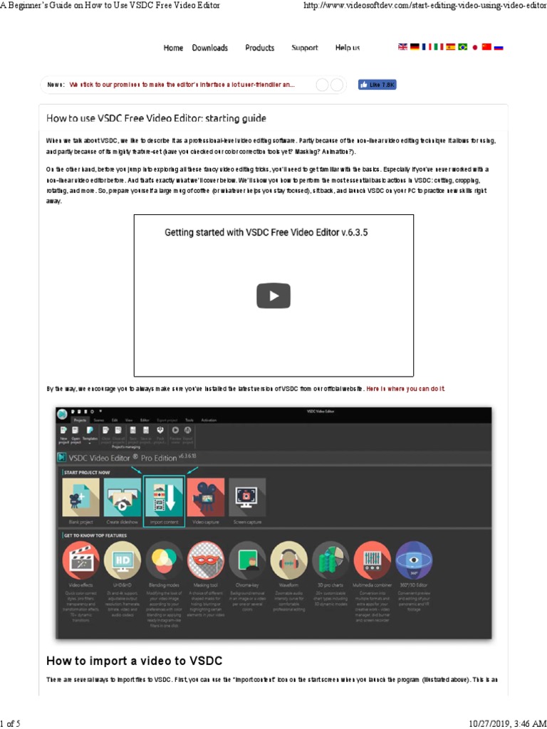 A Beginner's Guide On How To Use VSDC Free Video Editor PDF Icon