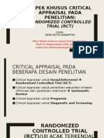 CRITICAL APPRAISAL PADA PENELITIAN - Randomized Controlled Trial (RCT) 2018