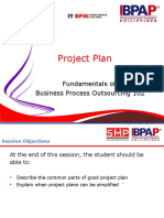 Project Plan: Fundamentals of Business Process Outsourcing 102