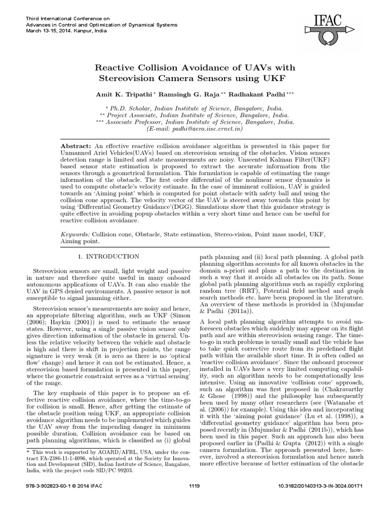 Amit K. Tripathi 2014 | PDF | Kalman Filter | Circle
