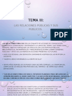 Tema Iii Las Relaciones Públicas y Sus Publicos.