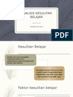 Analisis Kesulitan Belajar