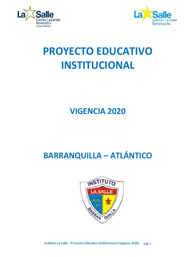 Pei La Salle Barranquilla PDF PDF Aprendizaje Conocimiento