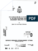 CF-18 AN - ALQ-126B-MG 13 IIP Interface To The DREO Electronic Warfare Engagement Simulation Facility (November 1992)