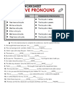 Homework Possessive Pronouns