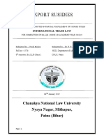 Export Susidies: Chanakya National Law University Nyaya Nagar, Mithapur, Patna (Bihar)
