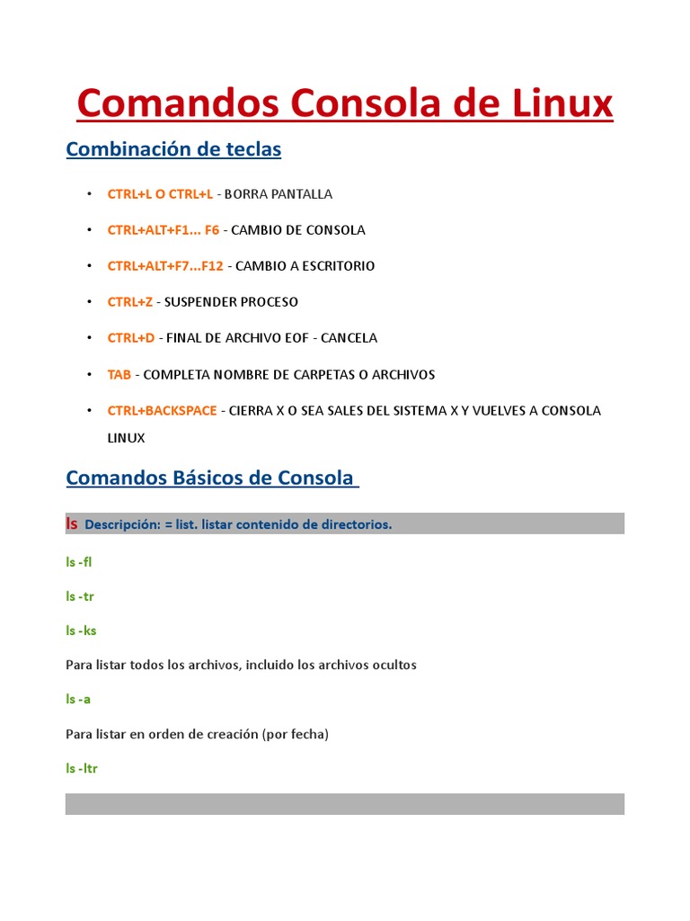 Comandos Esenciales de Linux | PDF | Archivo de computadora | Gestión ...