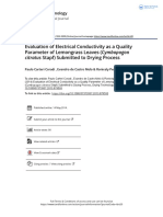 Evaluation of Electrical Conductivity As A Quality Parameter of Lemongrass Leaves Cymbopogon Citratus Stapf Submitted To Drying Process