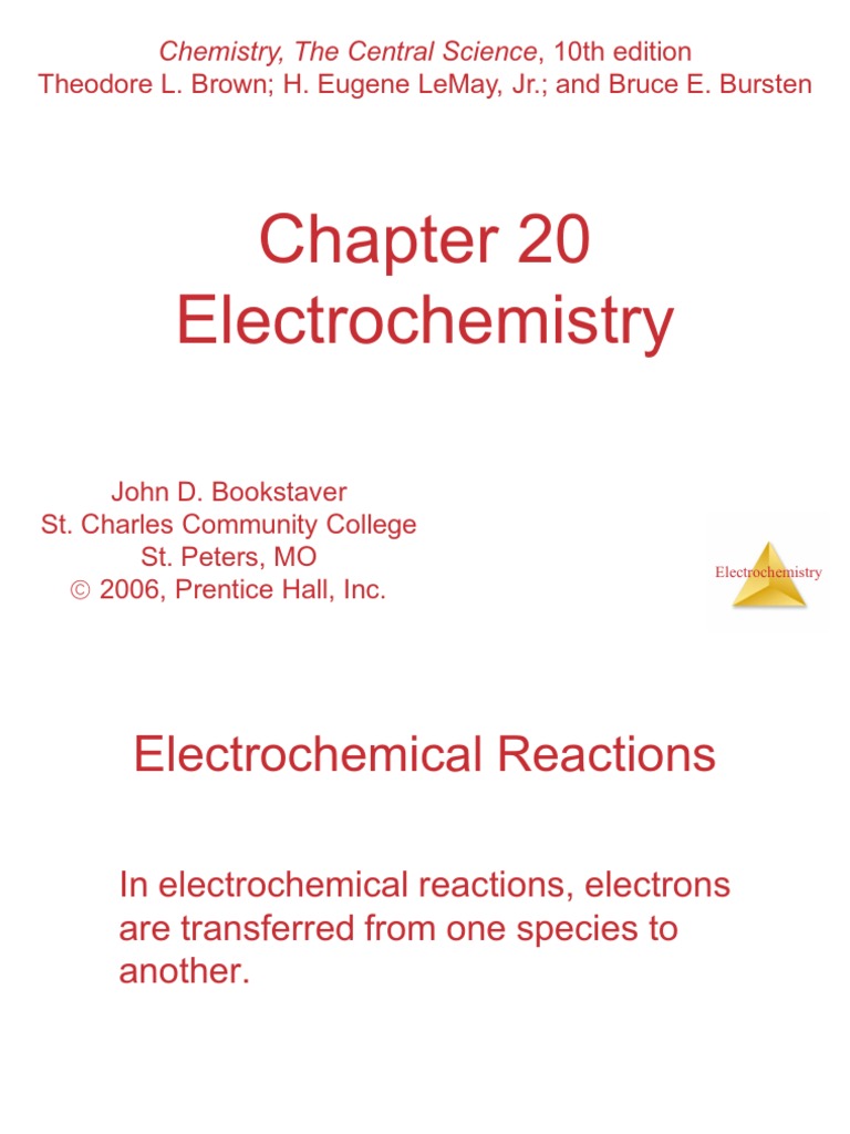 Electrochemistry Redox Cathode