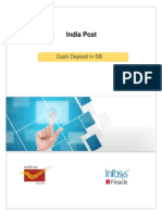 India Post: Cash Deposit in SB