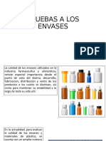 Pruebas a los envases farmacéuticos y alimenticios