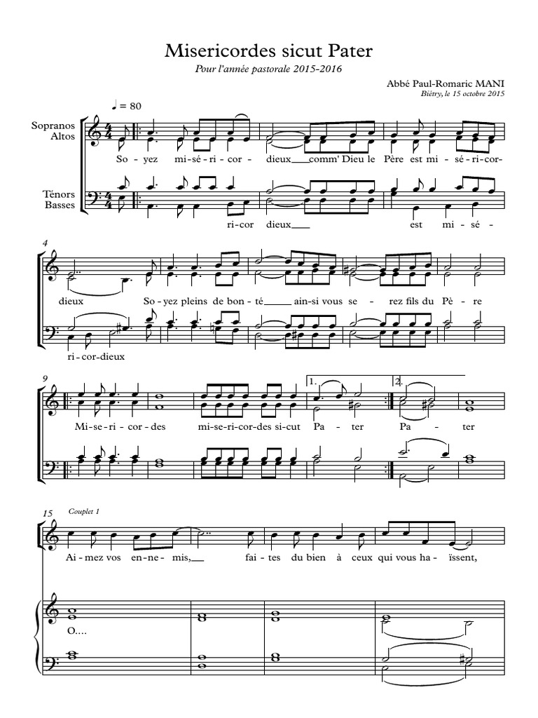 Misericordes Sicut Pater Partition Complete