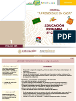 ETCVC - Cuarto Primaria Fichas Aprendecasa Dia1 2 PDF