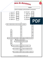 Crucigramas de Divisiones PDF