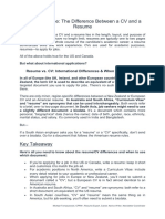 CV Vs Resume PDF