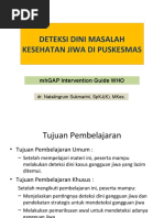 (2). Deteksi dini masalah kesehatan jiwa