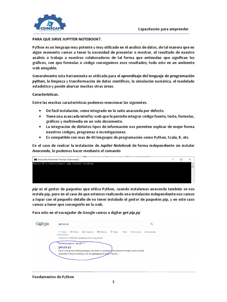 Introducción a Jupyter Notebook | PDF | Python (lenguaje de ...
