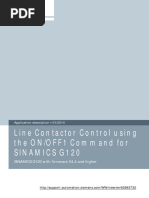 Line Contactor Control Using The ON/OFF1 Command For Sinamics G120