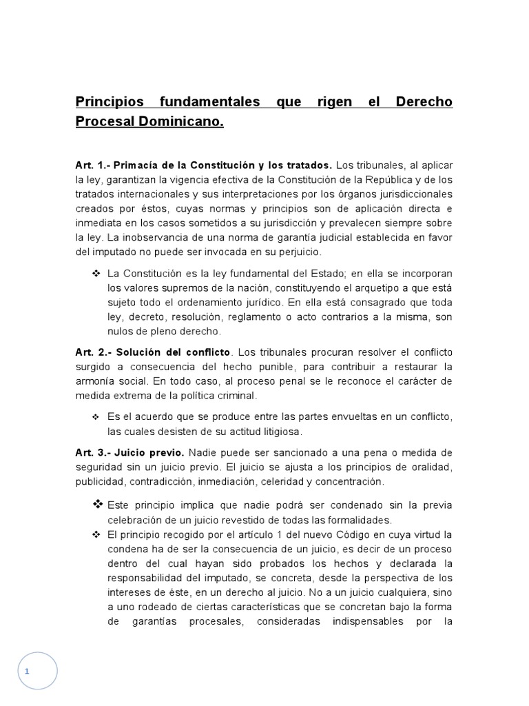 Principios del Código Procesal Penal | PDF | Debido al proceso | Ley ...