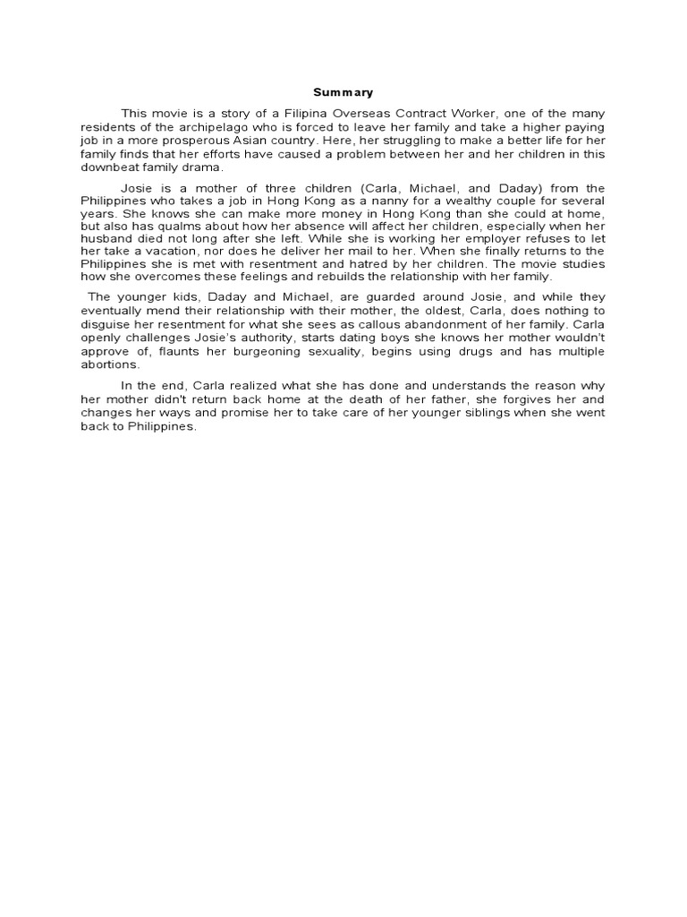 Movie Review in ANAK PDF