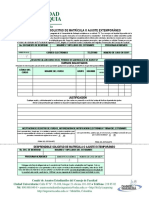 Ajuste o Matrícula Extemporánea - Programas Presenciales