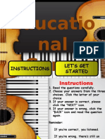 Educatio Nal Game: Instructions Let'S Get Started