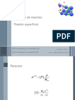 Presión superficial y paracoro en mezclas binarias