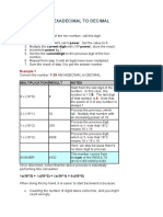 Converting Hexadecimal To Decimal