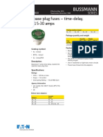 Rejection Base Plug Fuses - Time-Delay, 125 Volts, 15-30 Amps