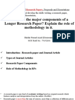 What Are The Major Components of A Longer Research Paper? Explain The Role of Methodology in It