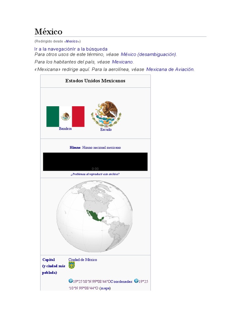 Mexico | PDF | Américas | México