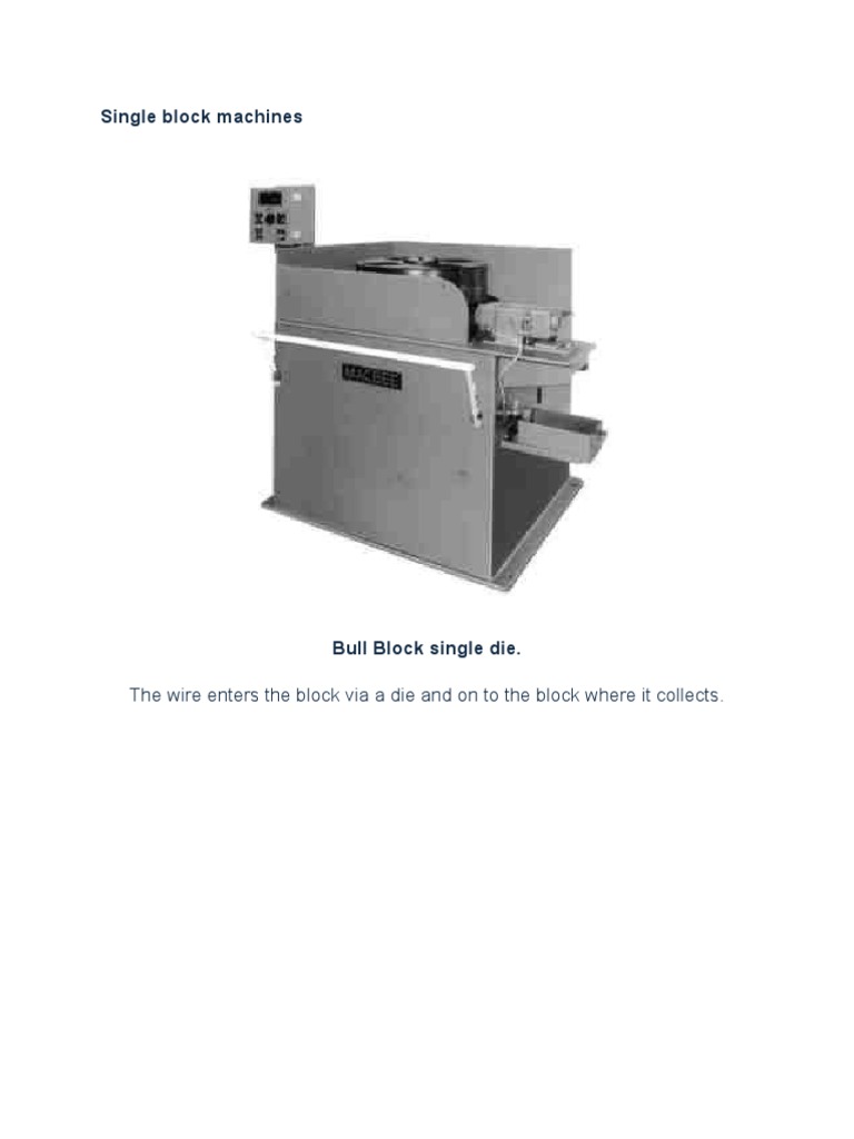 Types of Wire Drawing | PDF | Wire | Transmission (Mechanics)