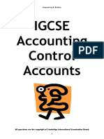 Igcse Accounting Control Accounts Practice Questions