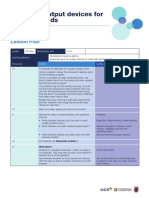 Input and Output Devices For Specifi C Needs: Lesson Plan