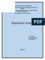 Estadistica Regresion Lineal Ensayo