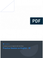 Practice Session on English - III