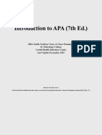 Introduction To APA (7th Ed.)